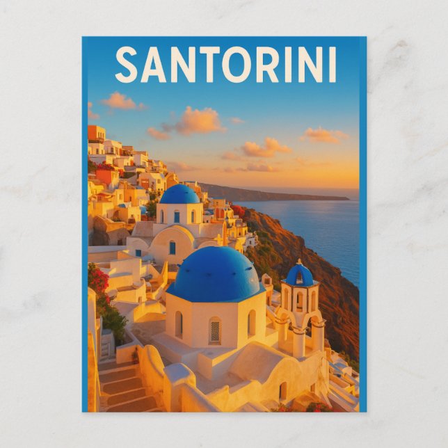 Santorini – Greece’s Island Paradise Postcard (Front)