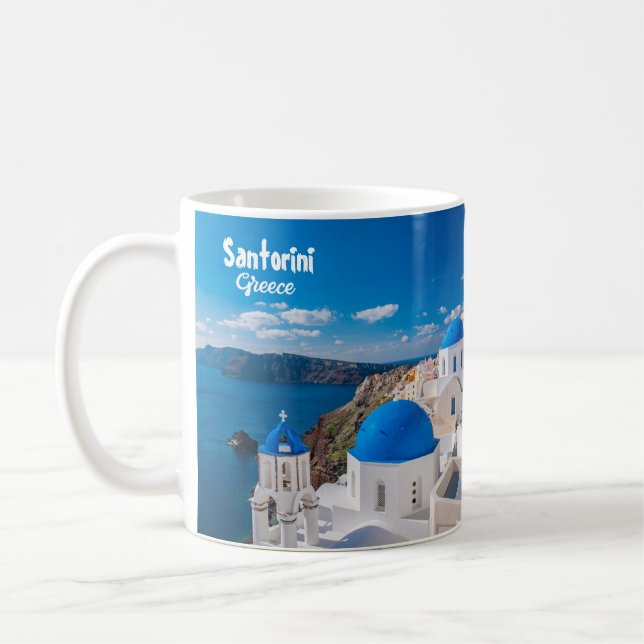 Santorini Greece Scenic Coffee Mug Gift (Left)