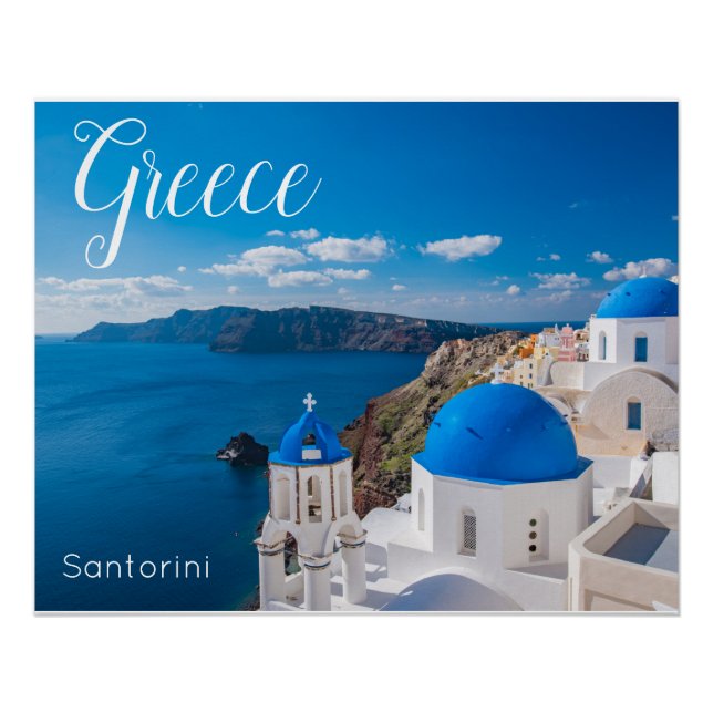 Santorini Greece Scenic Poster Picture (Front)