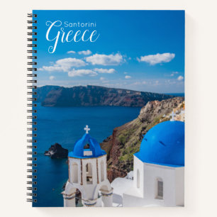 Santorini Greece Scenic Spiral Notebook
