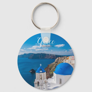 Santorini Greece Souvenir Keychain