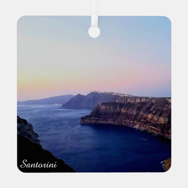 Santorini Greece Souvenir Ornament (Back)