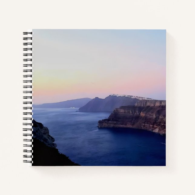Santorini Greece Spiral Notebook (Front)