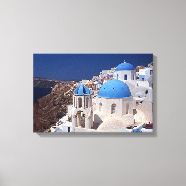 Santorini Greece Stretched Canvas Print (Front)