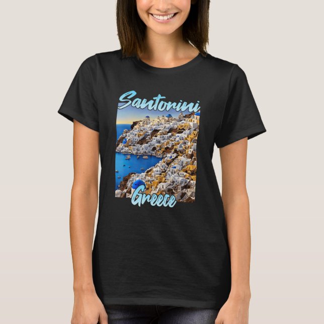 Santorini Greece T-Shirt (Front)
