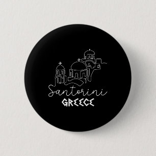 Santorini Greece Travel Destination Summer Family  6 Cm Round Badge