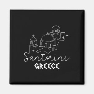 Santorini Greece Travel Destination Summer Family Magnet