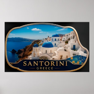 🌅 Santorini Greece Vacation Memory For Travelers  Poster