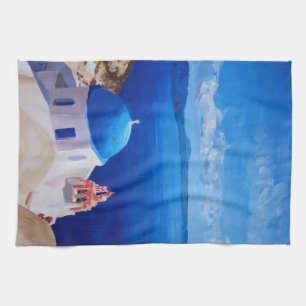 Santorini, Greece - View from Oia Tea Towel