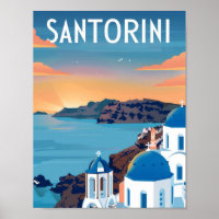 Santorini Greece Vintage Famous Travel Place