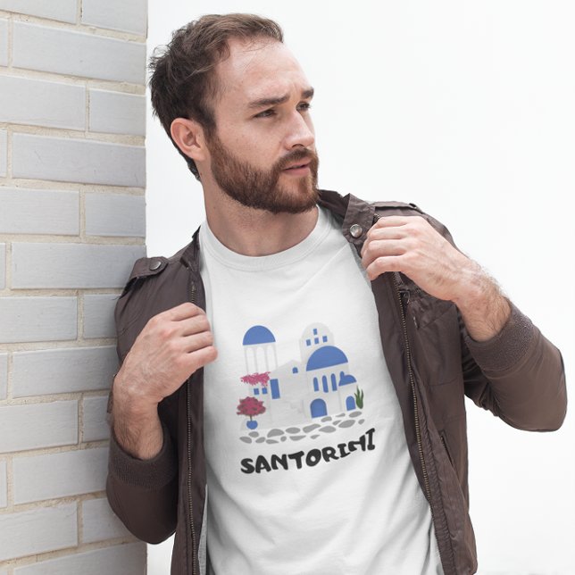 Santorini Greece Vintage T-Shirt (santorini greece travel t shirt)