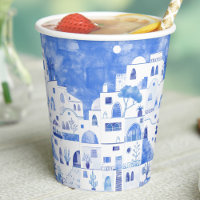 Santorini Greece Watercolor