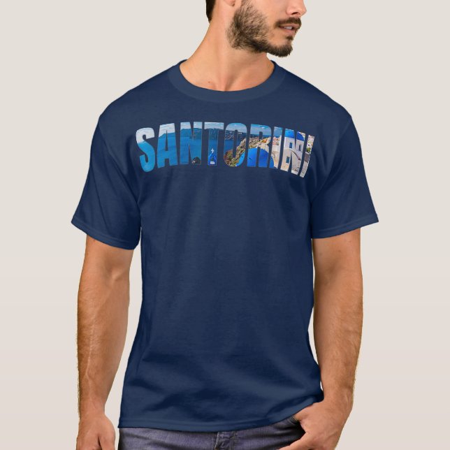 Santorini Greek Island Aegean Sea Greece T-Shirt (Front)