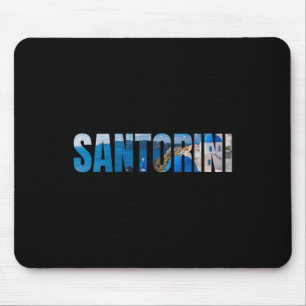 Santorini Greek Island Aegean Sea Greece Vacation  Mouse Pad