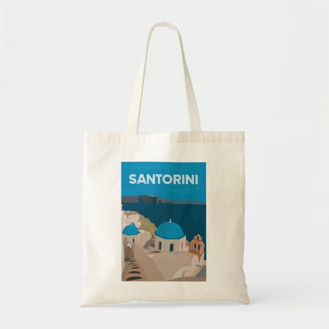 Santorini Greek Islands Tote Bag (Front)