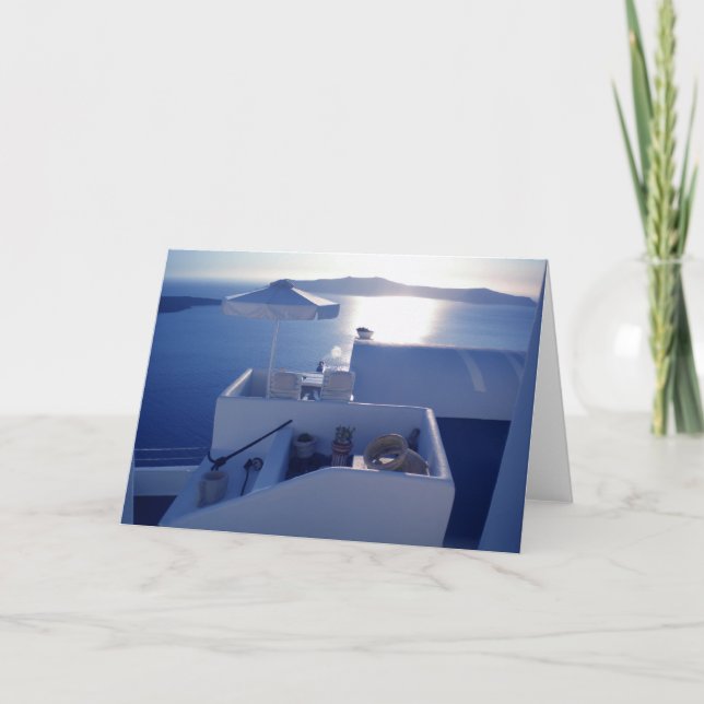 Santorini Greetingcard Card (Front)