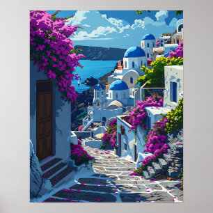 Santorini in Greece Poster