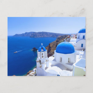 Santorini Invitation Postcard