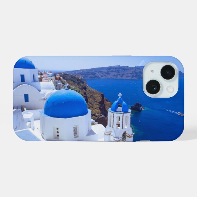 Santorini iPhone 15 Case (Back Horizontal)