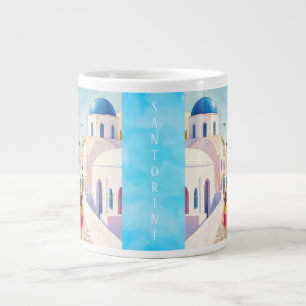Santorini is the Perfect Romantic Getaway Destinat Large Coffee Mug