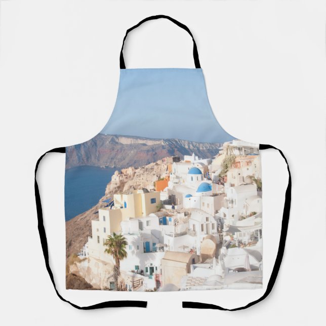 Santorini Island Bliss #3 #wall #art  Apron (Front)
