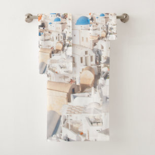 Santorini Island Bliss #3 #wall #art  Bath Towel Set