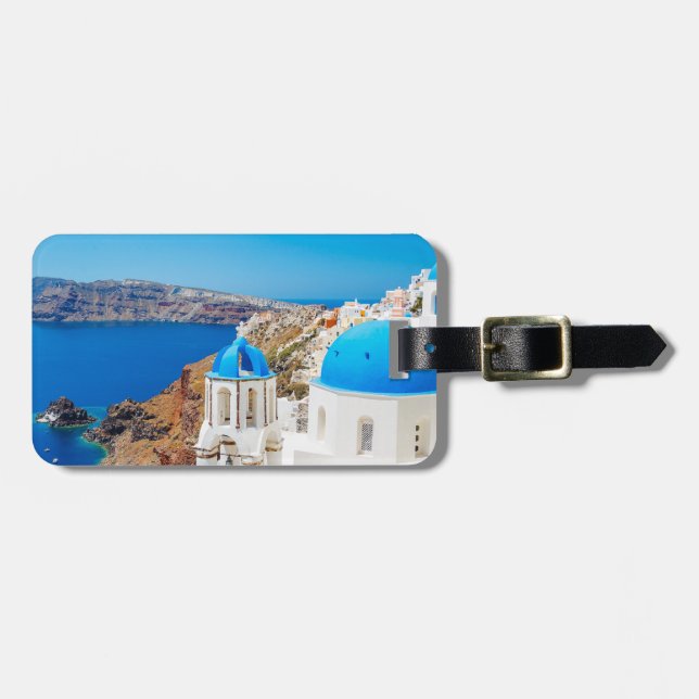 Santorini Island - Caldera, Greece Luggage Tag (Front Horizontal)