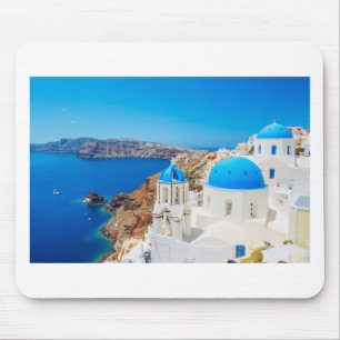 Santorini Island - Caldera, Greece Mouse Pad