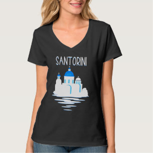 Santorini Island Greece Ellada Vertical Greek Isl T-Shirt