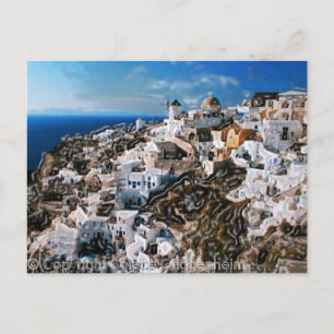 Santorini Island Greece Postcard