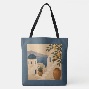Santorini Lemon Tree Tote Bag