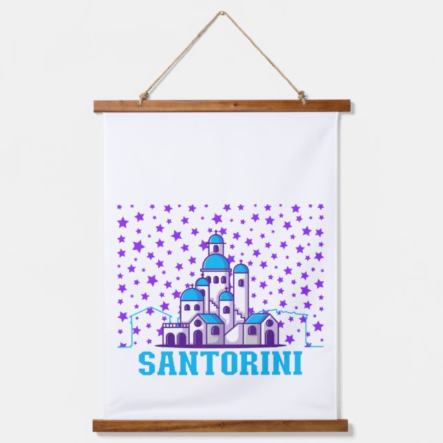 Santorini Memory.b Hanging Tapestry (Front)