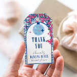 Santorini Musical Bougainvillea bridal shower Gift Tags<br><div class="desc">Mediterranean Greek musical bougainvillea-inspired Dancing Queen bridal shower favour tags</div>