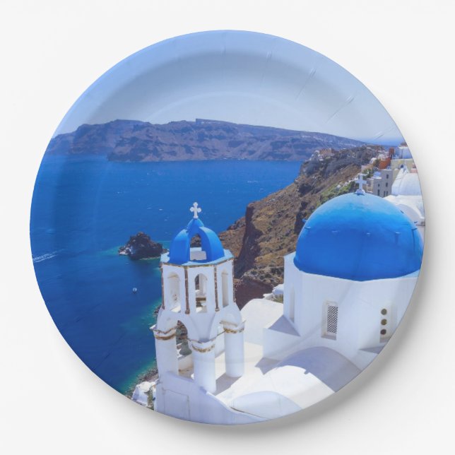 Santorini Paper Plate (Front)