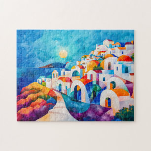 Santorini Pathway to the Sea Jigsaw Puzzle