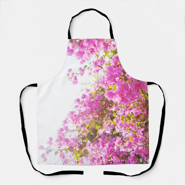 Santorini Pink Flower Dream #1 #wall #art Apron (Front)