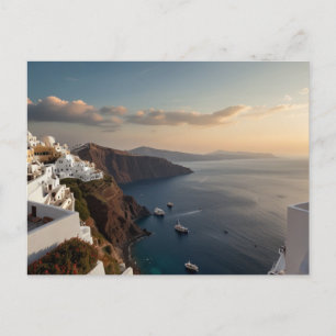 Santorini Sunset Bliss Postcard