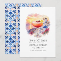 Santorini Sunset Cocktail Greece Wedding