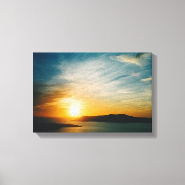 Santorini sunset, Greece Canvas Print (Front)