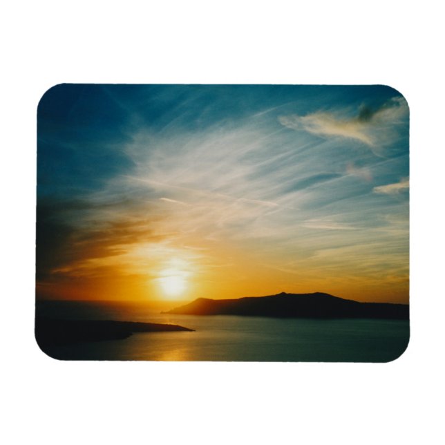 Santorini sunset, Greece Magnet (Horizontal)