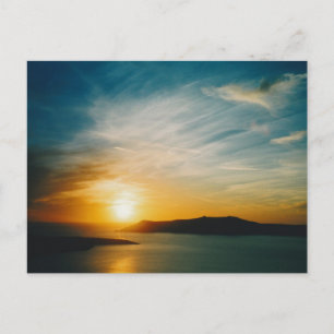 Santorini sunset, Greece Postcard