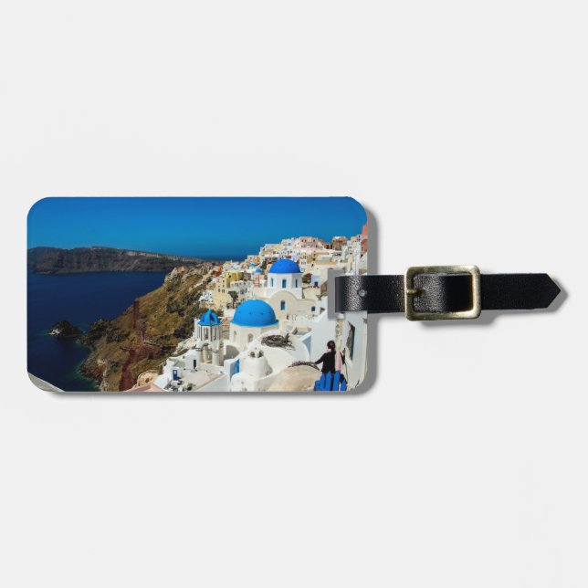 Santorini, The Greek Islands Luggage Tag (Front Horizontal)