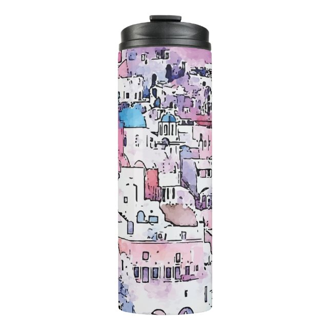 "Santorini". Thermal Tumbler (Front)