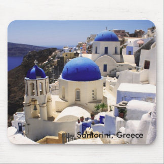 Santorini view mouse pad