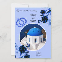 Santorini wedding invite