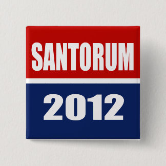 SANTORUM 2012 15 CM SQUARE BADGE