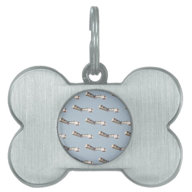 Santos-Dumont 14-Bis Aeroplane Pet Tag (Front)