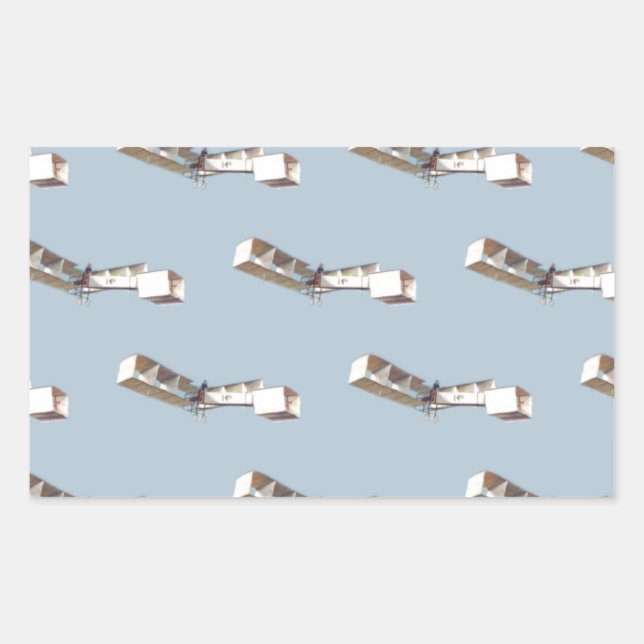 Santos-Dumont 14-Bis Aeroplane Rectangular Sticker (Front)