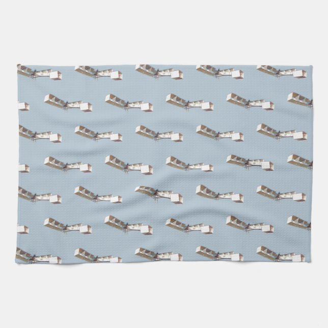 Santos-Dumont 14-Bis Aeroplane Tea Towel (Horizontal)