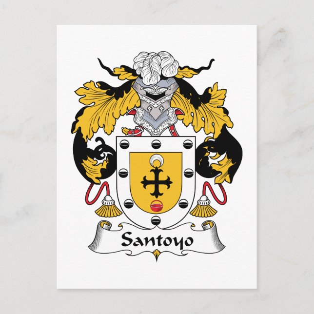 Santos Family Crest Postcard (Front)